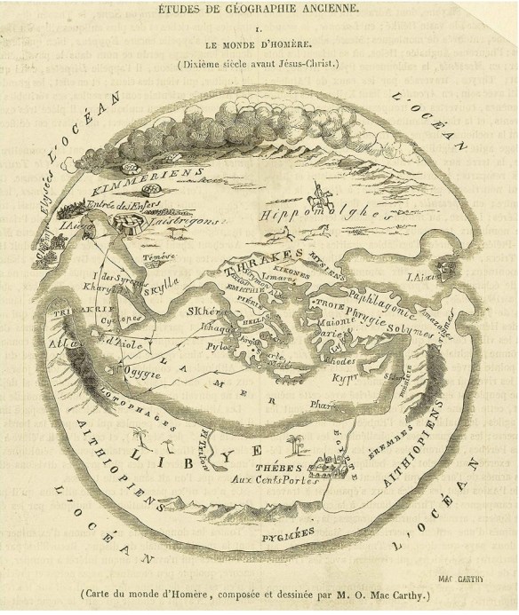 Carte du Monde d'Homère