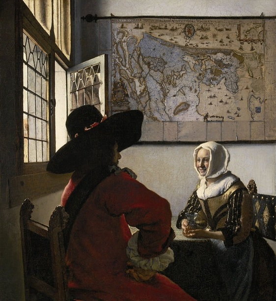 Vermeer - L'officier et la jeune fille riant